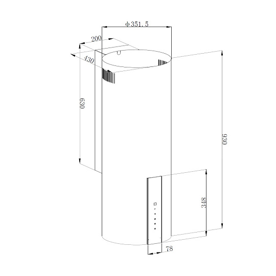 Схема встраивания Korting KHC 35969 DW Cylinder