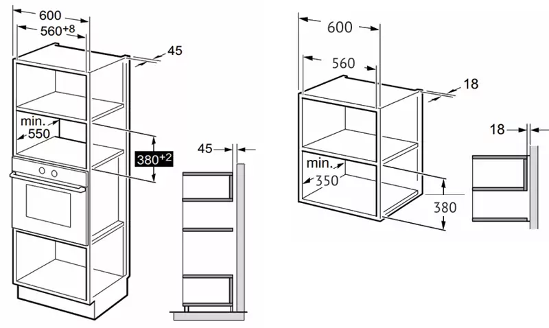 Схема встраивания Korting KMI 827 GB