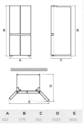 Схема встраивания Korting KNFM 84177 X