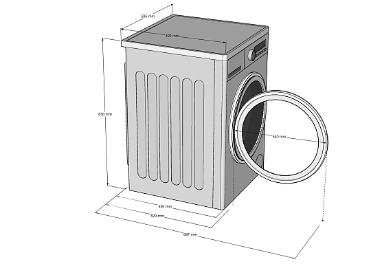 Схема встраивания Korting KWM 50IM140