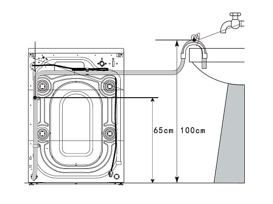 Схема встраивания Korting KWM 60ID1203 GR