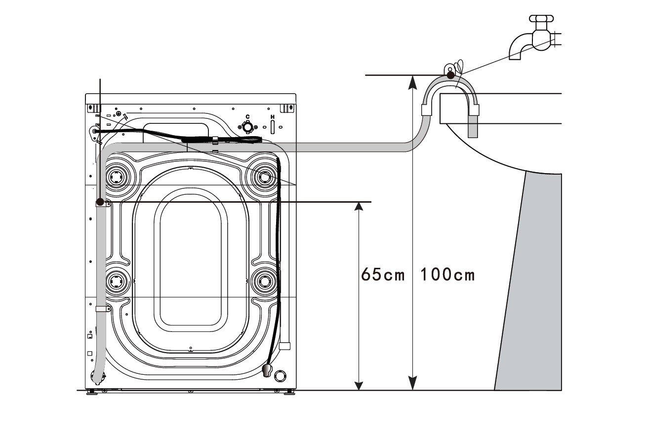 Схема встраивания Korting KWM 60DM1201